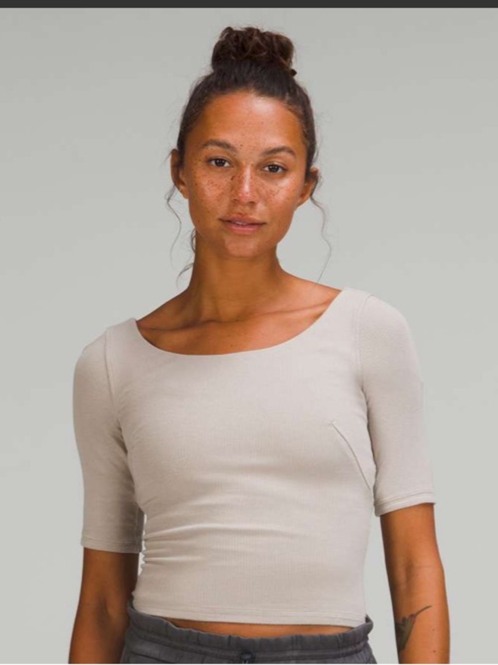 Lululemon Ribbed Micro-Modal Half Sleeve T-Shirt